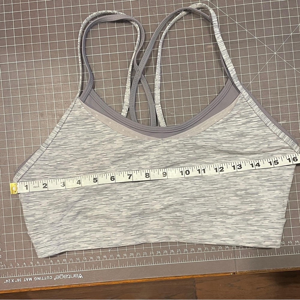 Zyia Grey Luxe Strappy Bra with removable inserts